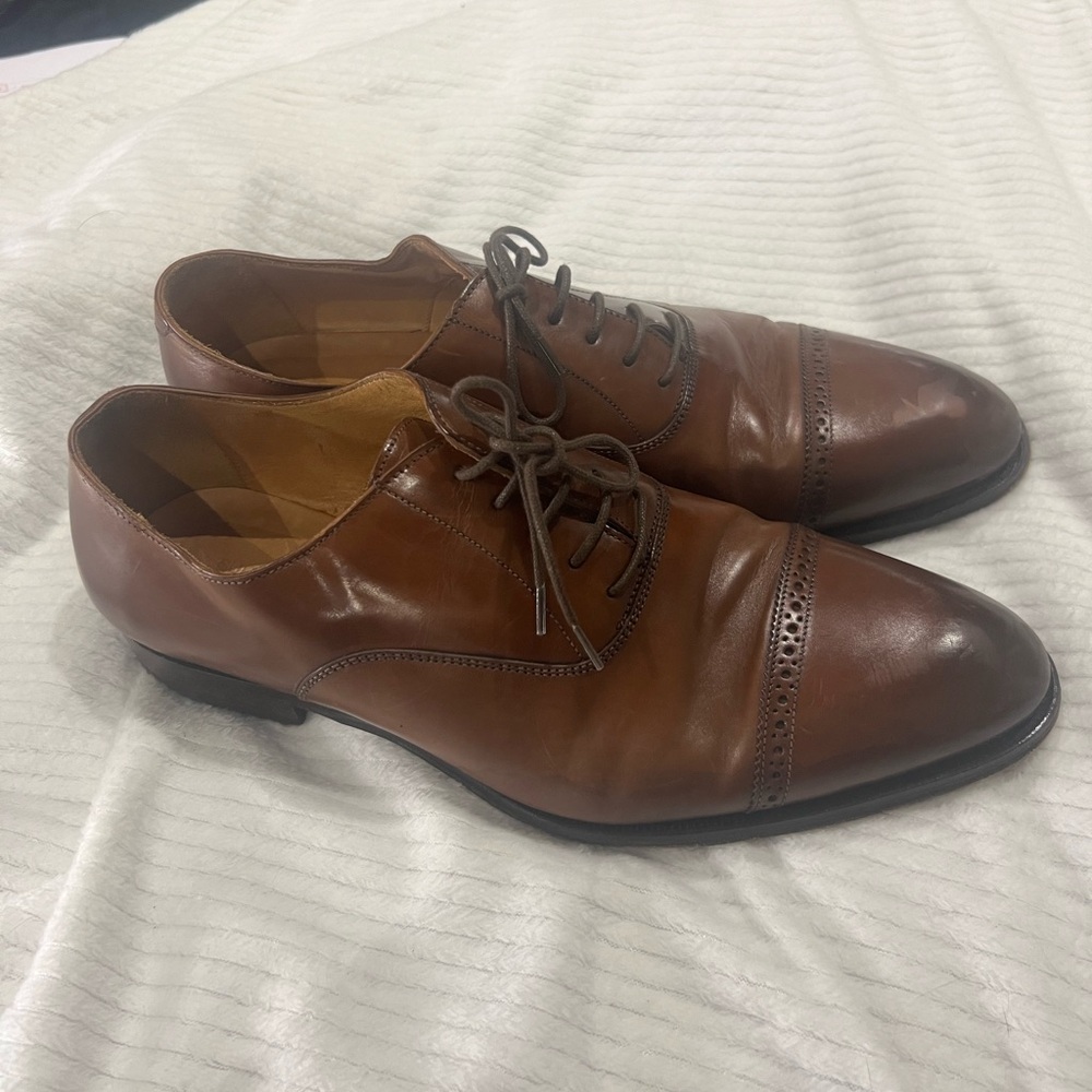 Suit supply mens brown dress shoes